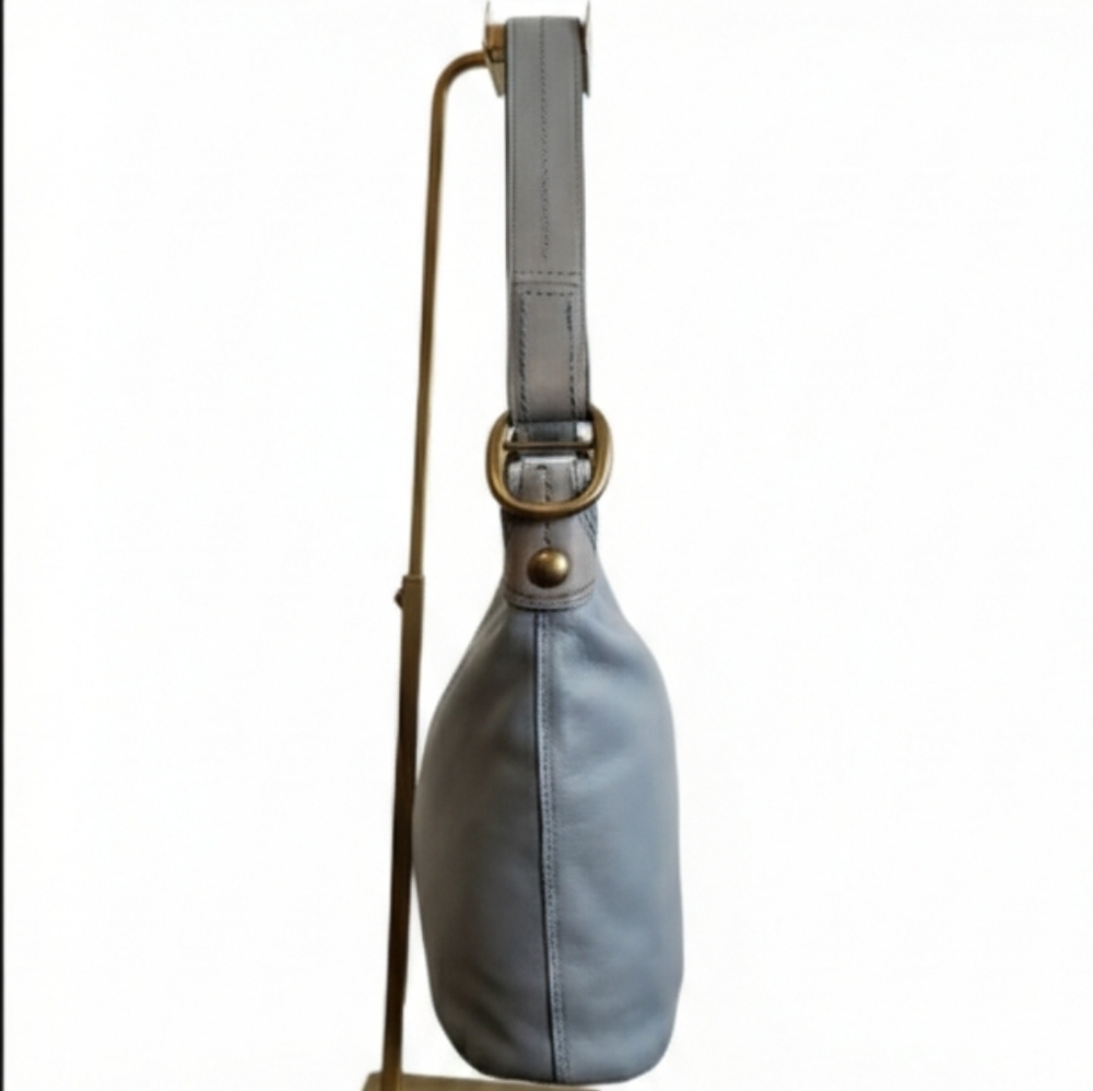 Coach 2007 Bleecker Leather Bucket Bag | Sky Blue #11422 - Picture 7 of 11